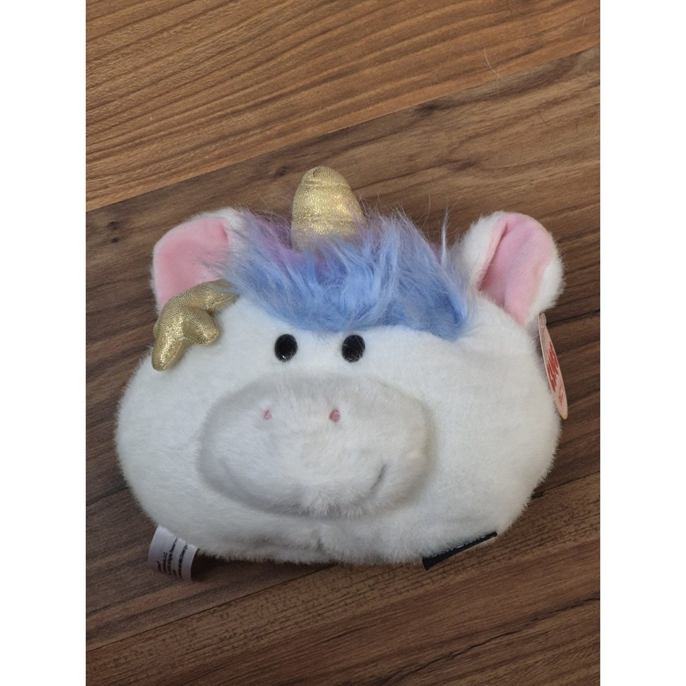 FAO Schwarz Cliqs Unicorn 8in Plush Stuffed Animal Crossbody Purse White NWT S2